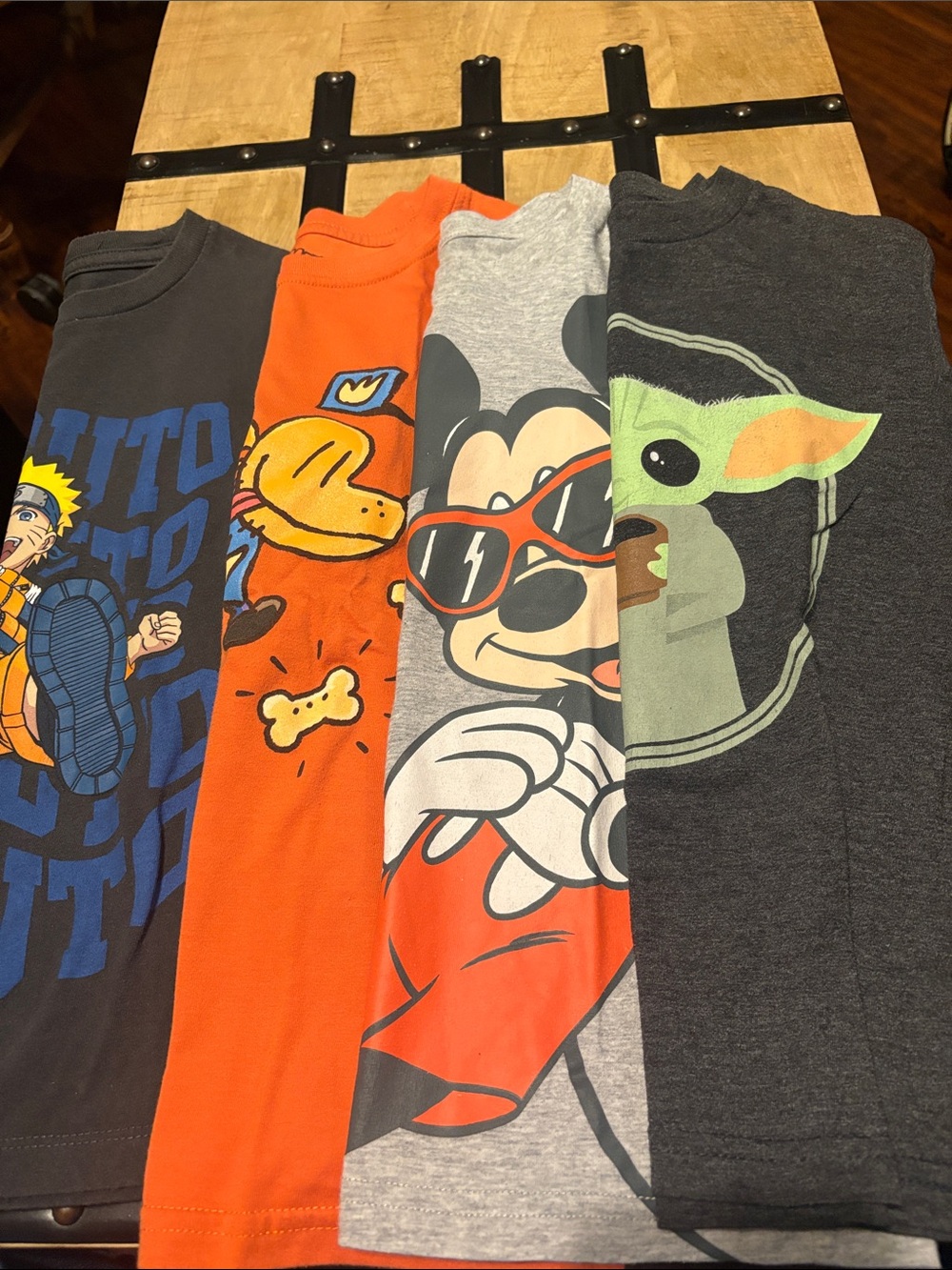 Nina Kids Character Graphic Tees - Gray, Orange, Charcoal